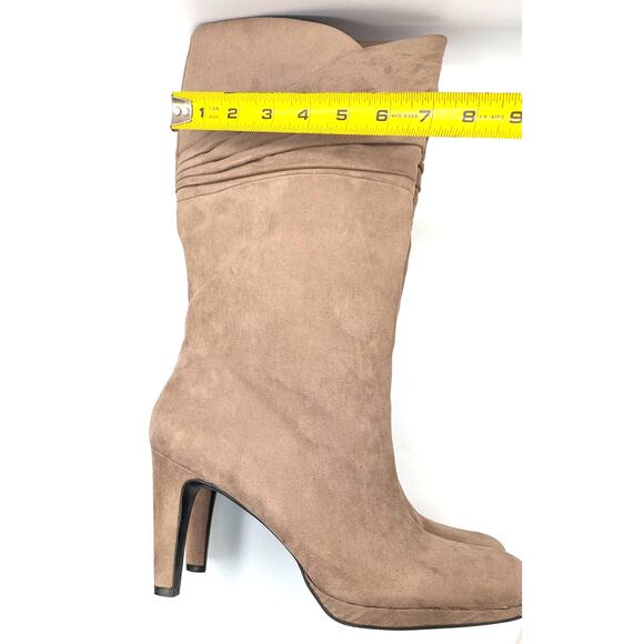 Mootsies Tootsies Suede Knee-High Heels – 3.5" Heel - Y2K Minimalist, Taupe, 10M - Picture 16 of 16